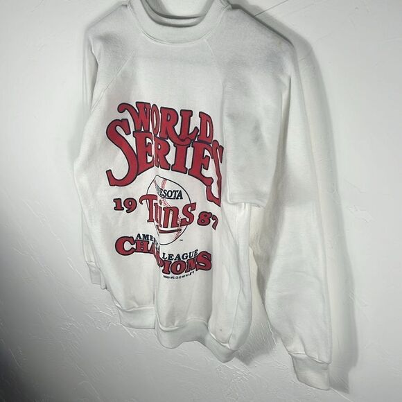 ⚾️ True Vintage 1987 MINNESOTA TWINS World Series Champions Crewneck Sweatshirt - Picture 6 of 12